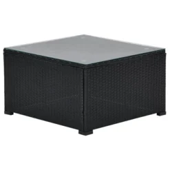 10pc Wicker Patio Sectional Seating Set With Cushion - Black/Beige - GODEER -Garden Furniture Store GUEST d5a39b35 6a1b 4abd 808d c26ad6b2f351