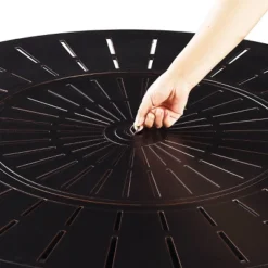 Oakland Living 5pc Deep Seating Aluminum Outdoor Patio Fire Pit Dining Set With 44" Round Fire Table & Swivel Rocking Chairs Copper -Garden Furniture Store GUEST d6591841 a040 4af9 ae03 efa15521fc72