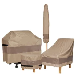 Duck Covers Brown 138" Elegant Waterproof Rectangular/Oval Patio Table & Chair Set Cover -Garden Furniture Store GUEST d663d423 b266 43c6 bbcd 59ced986ba2c