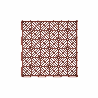 Nature Spring Interlocking Open Patterned Terracotta Patio And Deck Flooring Tiles - Set Of 6 4 Nature Spring Interlocking Open Patterned Terracotta Patio And Deck Flooring Tiles - Set Of 6 - Image 4