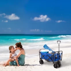 Nature Spring All-Terrain Heavy-Duty Collapsible Utility Wagon With Telescopic Handle -Garden Furniture Store GUEST d7eae98d 35d6 4b4d 9c8e 3dd0f57c5fed