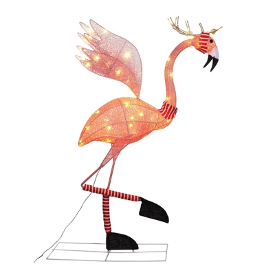 Haute Decor 44" Santa Flamingo Outdoor Decor 1 Haute Decor 44" Santa Flamingo Outdoor Decor