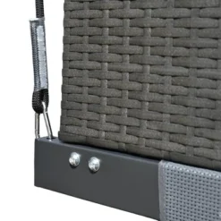 Patio Outdoor 3-Seat PE Rattan Swing Bed With Adjustable Curtains-ModernLuxe -Garden Furniture Store GUEST d96f9d06 93da 49a7 b12a f56e997995e1