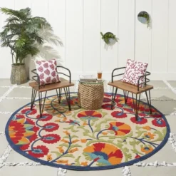 Nourison Aloha Transitional Floral Outdoor Rug -Garden Furniture Store GUEST daa97b43 5153 4dd9 bac9 bd4917bf5737