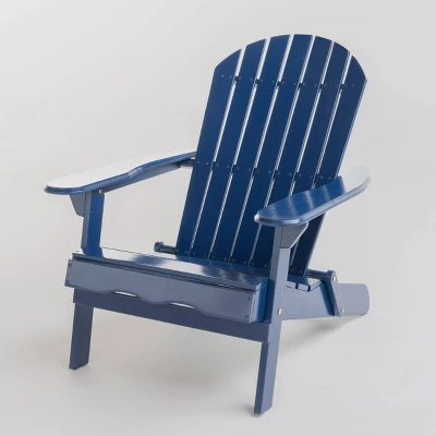 Malibu 2pk Acacia Wood Adirondack Chairs - Blue/Gray - Christopher Knight Home 2 Malibu 2pk Acacia Wood Adirondack Chairs - Blue/Gray - Christopher Knight Home - Image 2