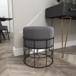 Metal Fabric Patio Garden Stool - Olivia & May -Garden Furniture Store GUEST df493e5c 43b7 4b72 85c0 b320b054e6c0