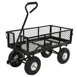 Sunnydaze Decor Sunnydaze Outdoor Lawn And Garden Heavy-Duty Durable Steel Mesh Utility Wagon Cart With Removable Sides -Garden Furniture Store GUEST df6ec4d7 2009 4220 8301 350735233522