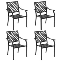 Tangkula 4PCS Stackable Patio Dining Chairs Outdoor Metal Bistro Chairs W/ Curved Armrests 7 Tangkula 4PCS Stackable Patio Dining Chairs Outdoor Metal Bistro Chairs W/ Curved Armrests -Garden Furniture Store GUEST df97baa3 441b 4948 b856 1fab5a63565b
