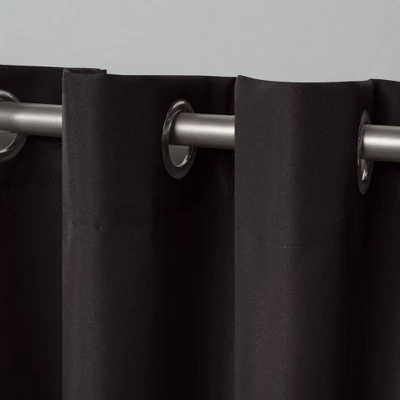 Set Of 2 Indoor/Outdoor Solid Cabana Grommet Top Curtain Panels - Exclusive Home 6 Set Of 2 Indoor/Outdoor Solid Cabana Grommet Top Curtain Panels - Exclusive Home - Image 6