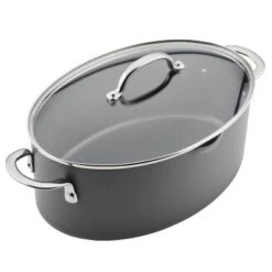 Rachael Ray 8qt Hard Anodized Nonstick Oval Pasta Pot And Braiser Gray -Garden Furniture Store GUEST e0645a9b 85c0 4ca0 8b41 edd8211f9108