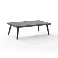 Dover 2pc Outdoor Rope Conversation Set With Loveseat & Coffee Table - Charcoal/Matte Black - Crosley -Garden Furniture Store GUEST e08e9929 4fa5 473b a91f 6b78216bf18e