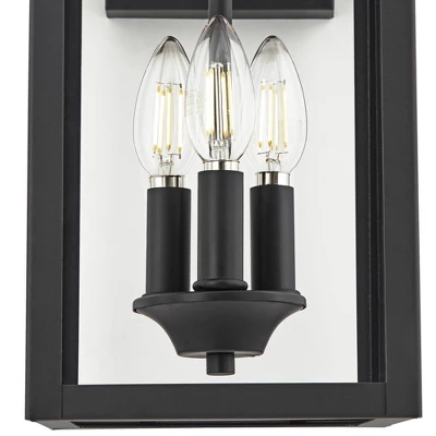 John Timberland Mira Modern Outdoor Wall Light Fixture Flat Black 21 1/2" Clear Glass For Post Exterior Barn Deck House Porch Yard Posts Patio Home 3 John Timberland Mira Modern Outdoor Wall Light Fixture Flat Black 21 1/2" Clear Glass For Post Exterior Barn Deck House Porch Yard Posts Patio Home - Image 3