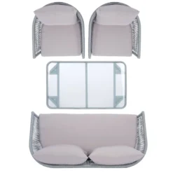 Belmi 4pc Rope Living Set - Gray - Safavieh -Garden Furniture Store GUEST e28ae80d c633 4d0e a92b e35c6e7f2b65