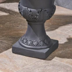 19" Wide Planter Delphine Lightweight Patio Urn Black - Christopher Knight Home -Garden Furniture Store GUEST e3605921 4825 4310 a2fd 5155fb635bf3