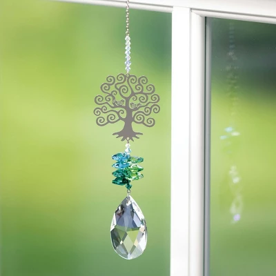 Woodstock Wind Chimes Woodstock Rainbow Makers Collection, Crystal Fantasy, Large 6.5'' Tree Of Life Crystal Suncatcher CFZTL 2 Woodstock Wind Chimes Woodstock Rainbow Makers Collection, Crystal Fantasy, Large 6.5'' Tree Of Life Crystal Suncatcher CFZTL - Image 2