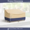Costway Patio 60''x43'' 2-Seater Bench Loveseat Deep Sofa Cover Waterproof Handle Air Vent