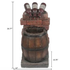 LuxenHome Resin Wine Bottle And Barrel Outdoor Fountain With LED Lights 7 LuxenHome Resin Wine Bottle And Barrel Outdoor Fountain With LED Lights -Garden Furniture Store GUEST e48dc86c c0d8 4cd6 a9a7 6ccfe3232c0b