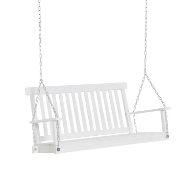 Outsunny 2-Seater Hanging Porch Swing Outdoor Patio Swing Chair Seat With Slatted Build And Chains, 440lbs Weight Capacity 9 Outsunny 2-Seater Hanging Porch Swing Outdoor Patio Swing Chair Seat With Slatted Build And Chains, 440lbs Weight Capacity - Image 9