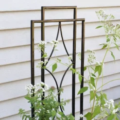 Sunnydaze Decorative Steel Metal Chic Diamonds Design Garden Trellis - Black - 2-Pack -Garden Furniture Store GUEST e5964ea6 b8fb 4369 bd46 ee36b7ec8944