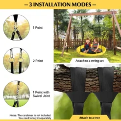Extra Large Heavy Duty A-Frame Steel Swing Stand Set 40” Nest Tree Swing Yellow -Garden Furniture Store GUEST e5edd471 314a 4e39 af35 4b7ef28f4e14