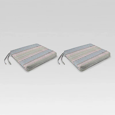 19" X 17" 2pk Outdoor Square Seat Pads - Jordan Manufacturing 3 19" X 17" 2pk Outdoor Square Seat Pads - Jordan Manufacturing - Image 3
