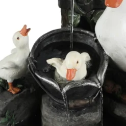 LuxenHome Resin Farmhouse Duck Family Outdoor Patio Fountain Water Fountain -Garden Furniture Store GUEST e8262ac2 2f45 4e4f 88db 7c032c1d0827