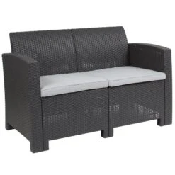Merrick Lane Outdoor Furniture Resin Loveseat Faux Rattan Wicker Pattern 2-Seat Loveseat With All-Weather Cushions 15 Merrick Lane Outdoor Furniture Resin Loveseat Faux Rattan Wicker Pattern 2-Seat Loveseat With All-Weather Cushions -Garden Furniture Store GUEST e907d9c3 5379 4759 9f43 78ec87c959e9
