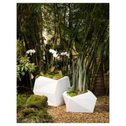 Crescent Garden 23" Wide Origami Novelty Planters