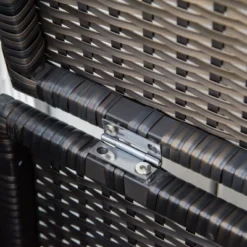 Outsunny Outdoor PE Rattan Two-In-One Storage Bench, Patio Wicker Large Capacity Footstool Rectangle Basket Box W/ Handles & Cushion -Garden Furniture Store GUEST e9e4b43f 5520 4572 8670 5a991366ce87