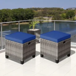 Costway 2PCS Patio Rattan Cushioned Ottoman Seat Foot Rest Table 23 Costway 2PCS Patio Rattan Cushioned Ottoman Seat Foot Rest Table -Garden Furniture Store GUEST ecd9fa4e ff4d 4f9f 96a6 35a38e34b5e8