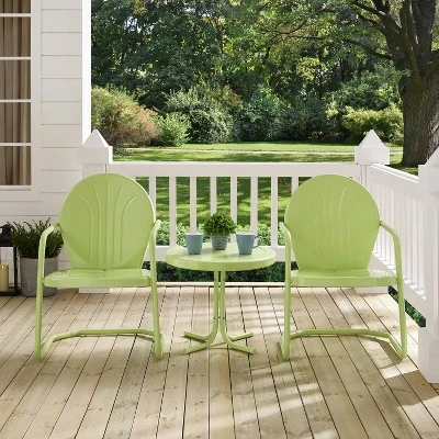 Griffith 3pc Outdoor Conversation Set - Key Lime - Crosley 3 Griffith 3pc Outdoor Conversation Set - Key Lime - Crosley - Image 3