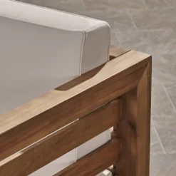 Oana 6pc Acacia Wood Sofa Chat Set Teak/Beige - Christopher Knight Home -Garden Furniture Store GUEST ee4eeb00 36c8 4a92 96e0 e26e392b4870