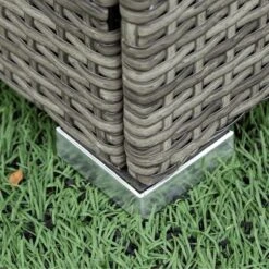 4pc Wicker Patio Seating Set With Cushions - Gray - GODEER -Garden Furniture Store GUEST ef59b98e 509a 4cd2 8032 508041669485