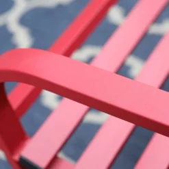 Outdoor Steel Single Seat Garden Arm Chair - Red - Captiva Designs -Garden Furniture Store GUEST ef883b98 31fa 4e5d 82bd e5f2ce4b0004