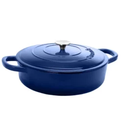 Crock-Pot Crock Pot Artisan Enameled 5 Quart Cast Iron Round Braiser Pan With Self Basting Lid In Sapphire Blue -Garden Furniture Store GUEST efc511f3 cefb 4e43 91c7 22ef3e58a7ca