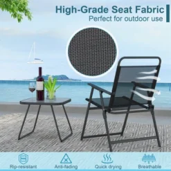 Costway 3pcs Patio Folding Conversation Chairs&Table Heavy-Duty Metal Outdoor Portable 13 Costway 3pcs Patio Folding Conversation Chairs&Table Heavy-Duty Metal Outdoor Portable -Garden Furniture Store GUEST efcef6cc 104d 40dd 8b7b cab8b2d8da45