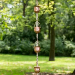 Marrgon Copper Rain Chain With Pot Style Cups For Gutter Downspout Replacement 8 Marrgon Copper Rain Chain With Pot Style Cups For Gutter Downspout Replacement -Garden Furniture Store GUEST f02ebbdd d6ab 43f8 9074 275bbbdbe3ec