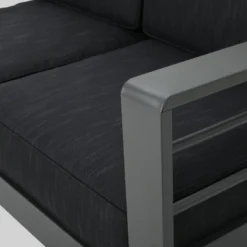 Cape Coral 5pc Aluminum Sofa Set With Cushions - Dark Gray - Christopher Knight Home 12 Cape Coral 5pc Aluminum Sofa Set With Cushions - Dark Gray - Christopher Knight Home -Garden Furniture Store GUEST f09fd5a8 fd61 49cc a727 b1031779c325