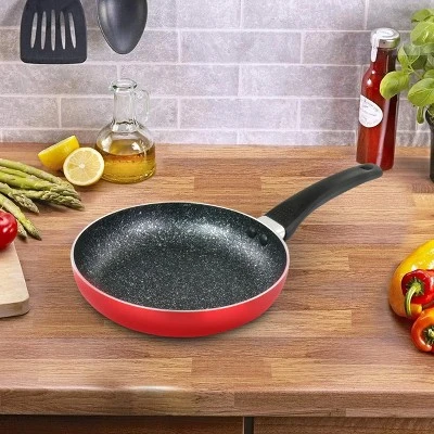 Oster® Oster 8 Inch Red Aluminum Non Stick Frying Pan With Bakelite Handle 2 Oster® Oster 8 Inch Red Aluminum Non Stick Frying Pan With Bakelite Handle - Image 2