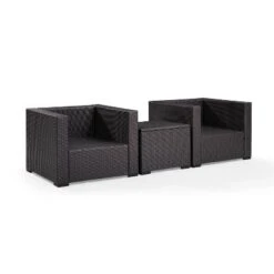 Biscayne 3pc Outdoor Wicker Seating Set - Mocha - Crosley -Garden Furniture Store GUEST f1368e0a aebb 428d bef3 71509c4c97e9