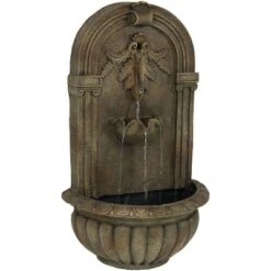 Sunnydaze Decor Sunnydaze 27"H Electric Polystone Florence Outdoor Wall-Mount Water Fountain -Garden Furniture Store GUEST f22b2c4e 80ca 457c b451 7b39dcedd084