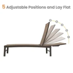 3pc Outdoor Five Position Adjustable Aluminum Curved Lounge Set Brown - Crestlive Products -Garden Furniture Store GUEST f247c9b8 ba25 455e b51b 4a90e046b9bf