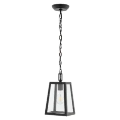 6.75" 1-Light Glendale Farmhouse Industrial Iron/Glass Outdoor LED Pendant Black/Clear - JONATHAN Y 13 6.75" 1-Light Glendale Farmhouse Industrial Iron/Glass Outdoor LED Pendant Black/Clear - JONATHAN Y -Garden Furniture Store GUEST f2635185 7cfb 4f87 90e8 a2288a077300