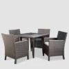 Celeste 5pc Wicker Dining Set - Gray/Light Gray - Christopher Knight Home