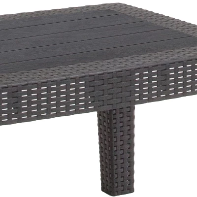 Emma And Oliver Outdoor Rattan Coffee Table 5 Emma And Oliver Outdoor Rattan Coffee Table - Image 5