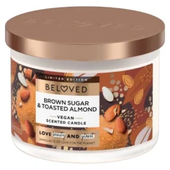 Beloved Brown Sugar And Toasted Almond 2-Wick Candle - 11.5oz