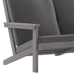 Flash Furniture Charlestown All-Weather Poly Resin Wood Adirondack Style Deep Seat Patio Loveseat With Cushions -Garden Furniture Store GUEST f5453d51 62d1 4ca0 8f4b f618351b3687