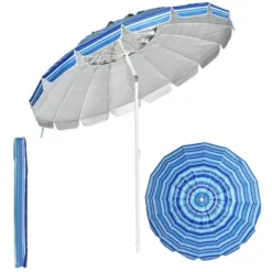 Costway 8 FT Beach Umbrella Outdoor Tilt Sunshade Sand Anchor W/Carry Bag -Garden Furniture Store GUEST f5e853f3 2178 4c40 adcd e9e0e7e283f0