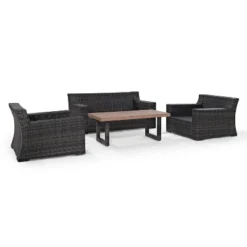 Beaufort 4pc Outdoor Wicker Seating Set - Mist - Crosley 12 Beaufort 4pc Outdoor Wicker Seating Set - Mist - Crosley -Garden Furniture Store GUEST f69275dd a03d 45bf 9a4b 6a630769ae49