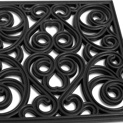 BirdRock Home Rubber Stepping Stone Tiles - 12 X 12" - Set Of 3 - Black 4 BirdRock Home Rubber Stepping Stone Tiles - 12 X 12" - Set Of 3 - Black - Image 4